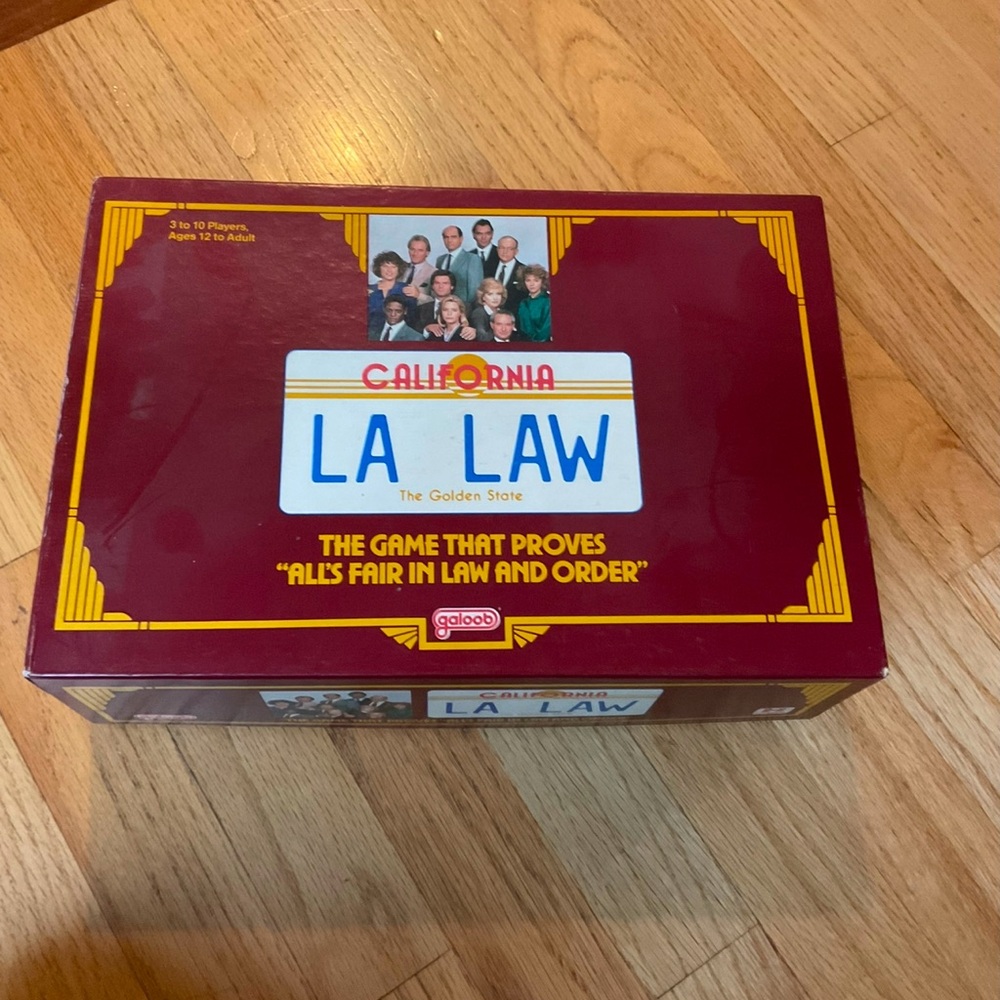 Vintage LA Law Board Game